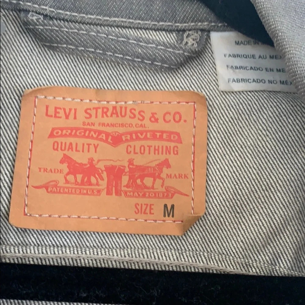 Levi's denim jean patchwork jacket - Picture 7 of 8
